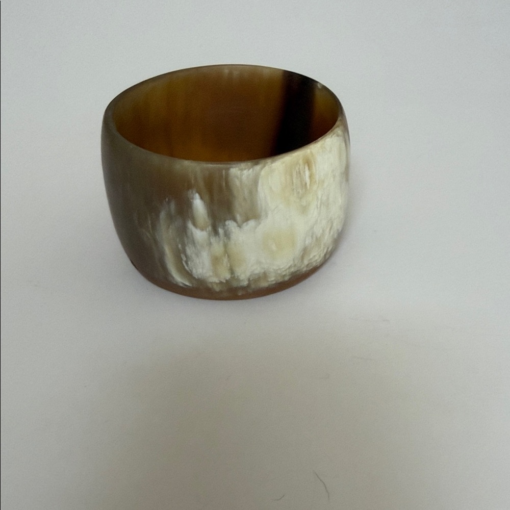 Ashley Pittman Natural Horn Brown and Cream Bracelet